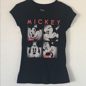 Black Mickey Mouse Disney Graphic Tee